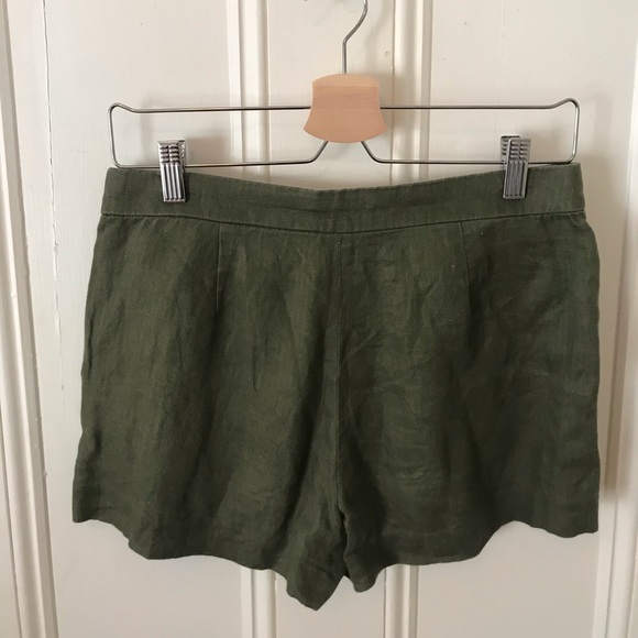 Green Linen Blend J. Crew Skirt - Picture 2 of 3